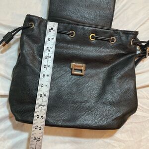 DUNE Elegant Black faux leather  Women's back pack Bag see photo